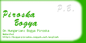piroska bogya business card